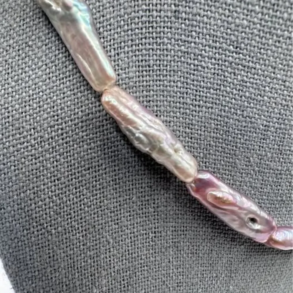 Natural Purple Pearl Rectangular strand for DIY